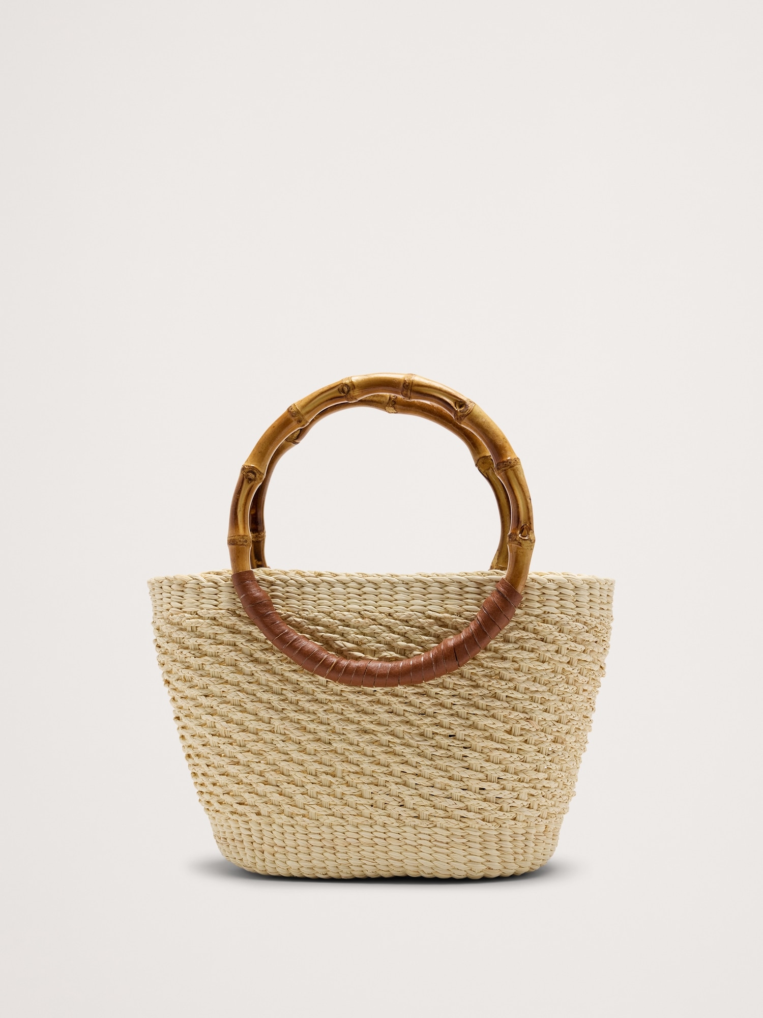 Bamboo Mini Straw Tote by Sensi Studio