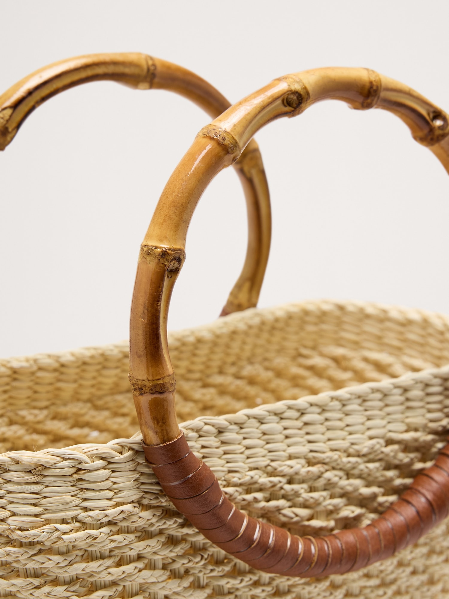 Bamboo Mini Straw Tote by Sensi Studio