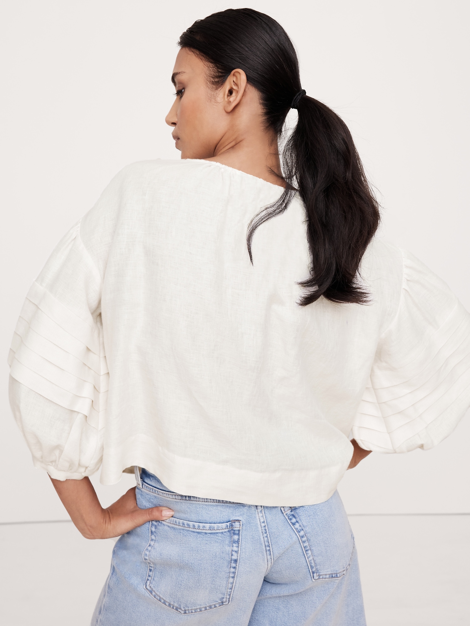 Linen Peasant Blouse