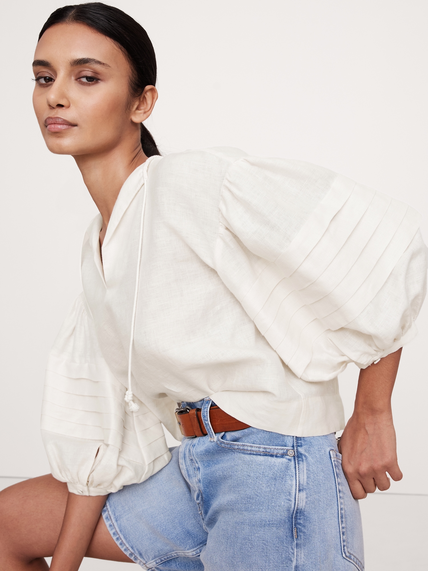 Linen Peasant Blouse