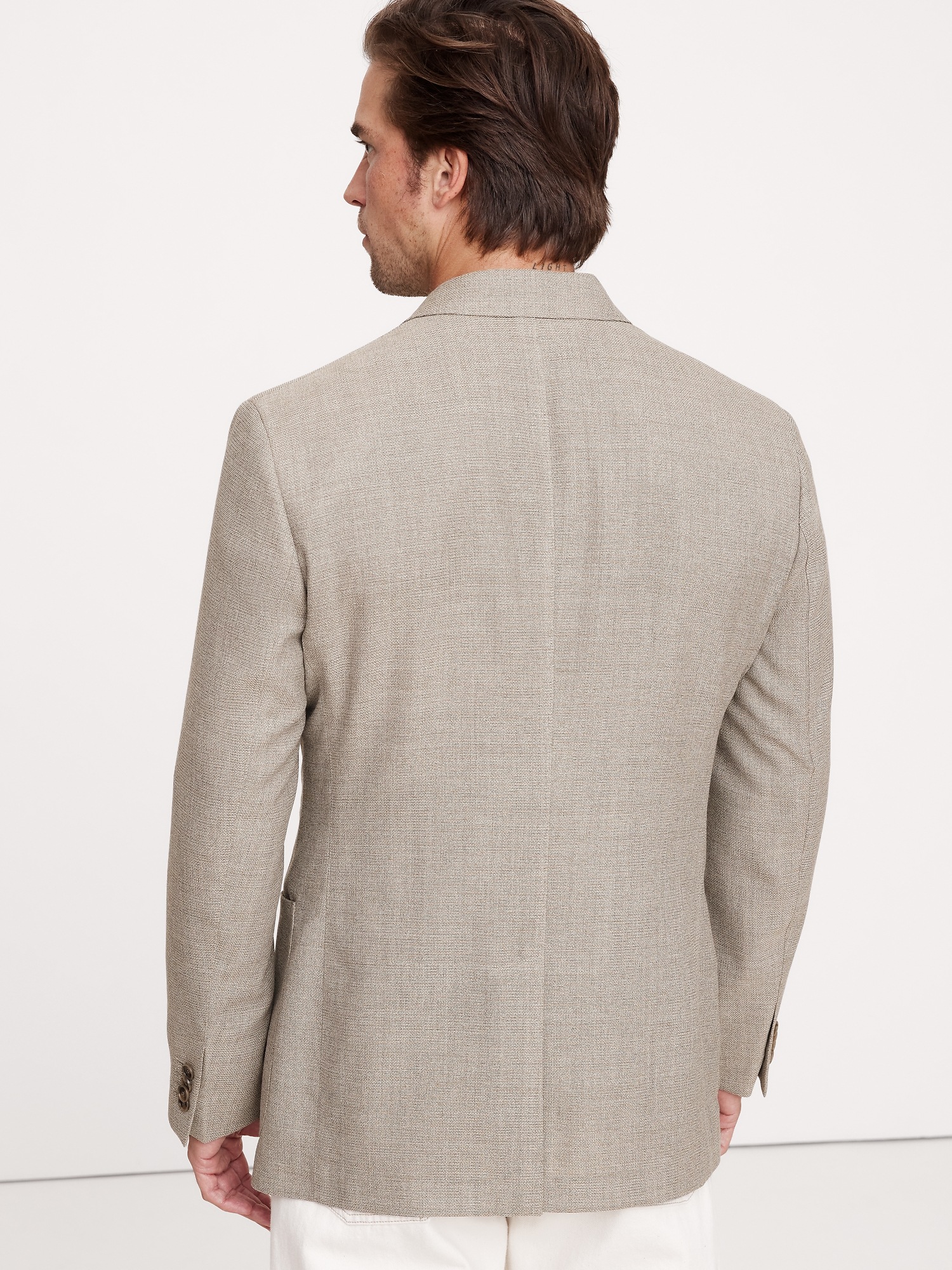 Мужской пиджак Banana Republic Italian Wool Ventile Suit, цвет: Серо-коричневый — фото 2