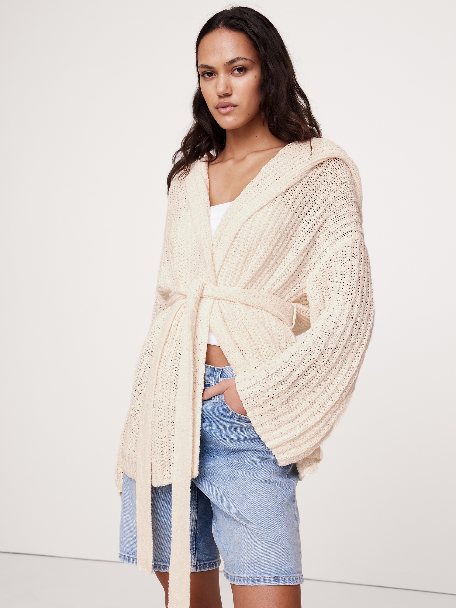 Oversized Hoodie Cardigan