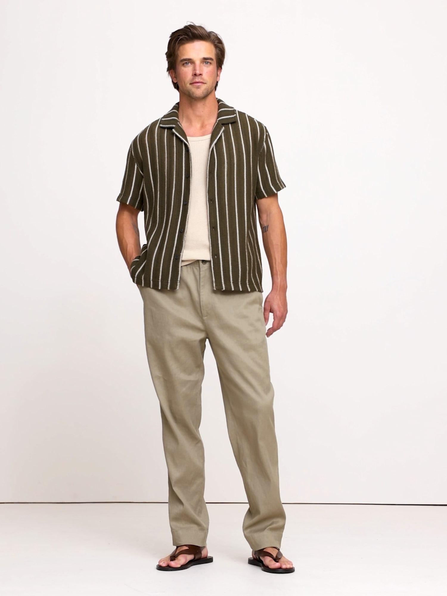 Image number 2 showing, Italian Linen-Cotton Pull-On Pant