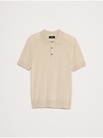 Cashmere-Silk Short-Sleeve Sweater Polo