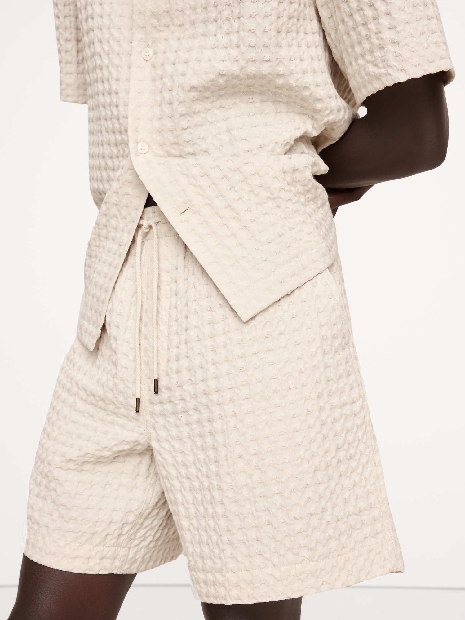 7" Waffle Cotton Pull-On Short
