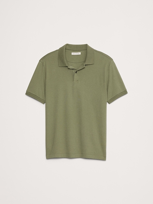 banana republic dress polo shirt Banana Republic Men's Ribbed Stretch-Cotton Johnny-Collar Polo Shirt Cream White Size XL
