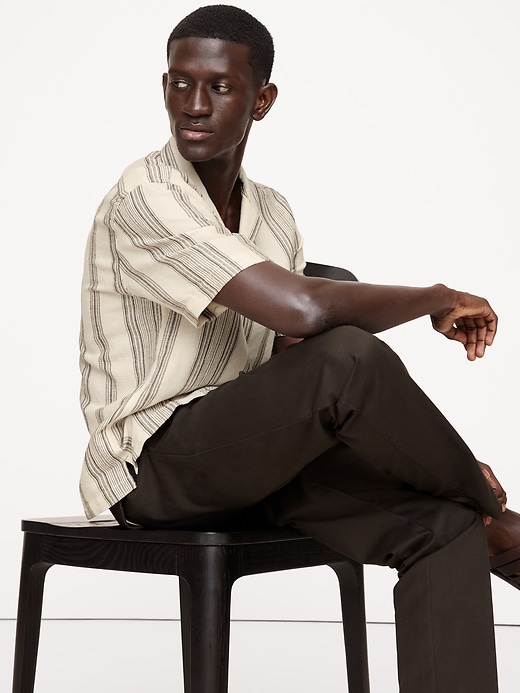 Stripe Linen-Cotton Resort Shirt | Banana Republic