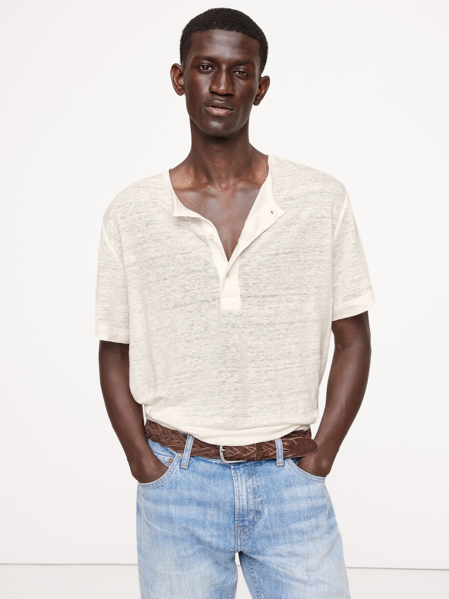 Linen Henley T-Shirt