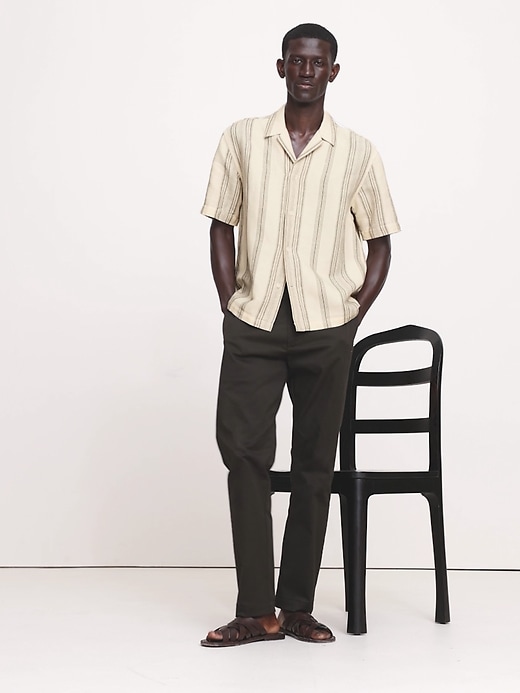 Stripe Linen-Cotton Resort Shirt | Banana Republic