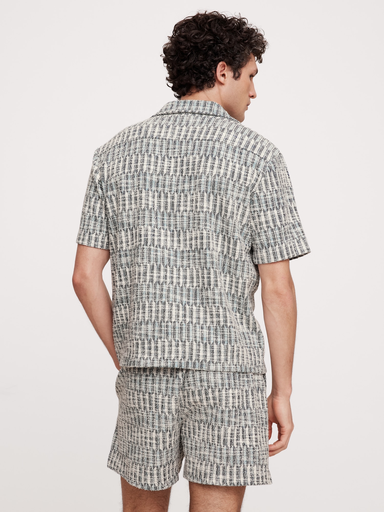 Jacquard Knit Resort Shirt