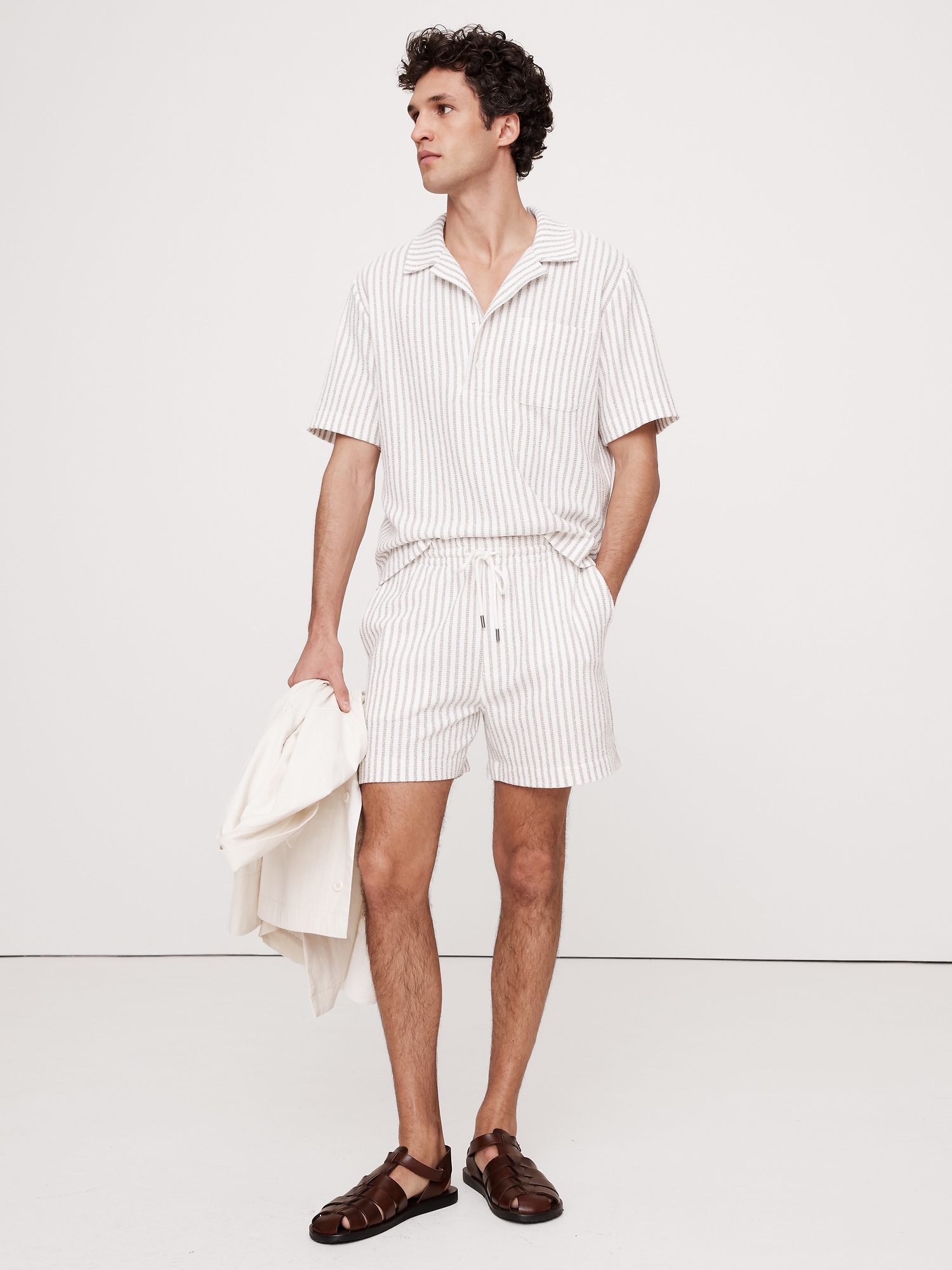 Stripe Terry Polo