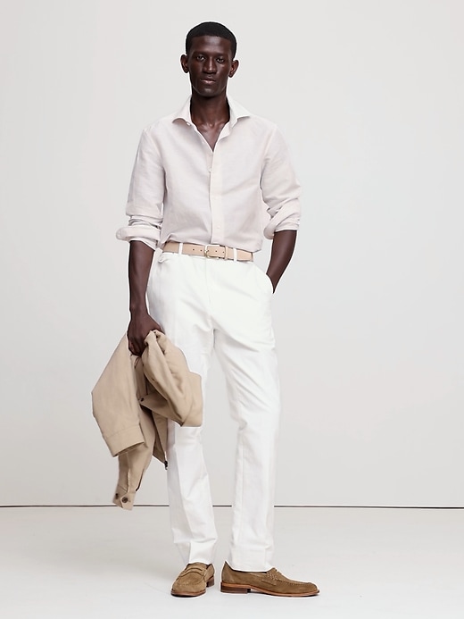 Slim-Fit Linen-Cotton Dress Shirt | Banana Republic Slim-Fit Linen-Cotton Dress Shirt | Banana Republic