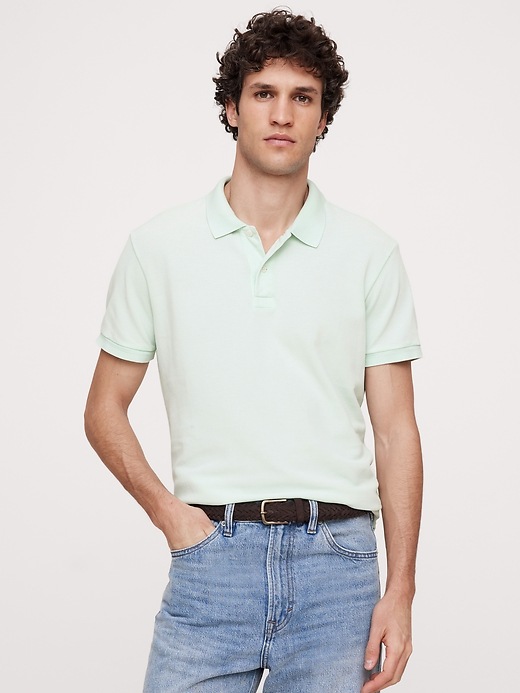 Sun-Faded Pique Polo