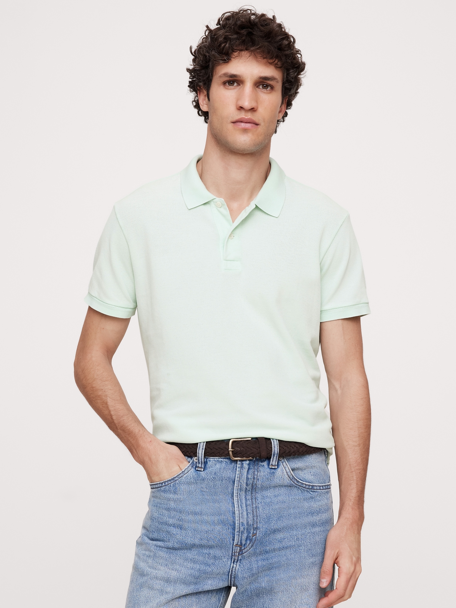 Sun-Faded Pique Polo