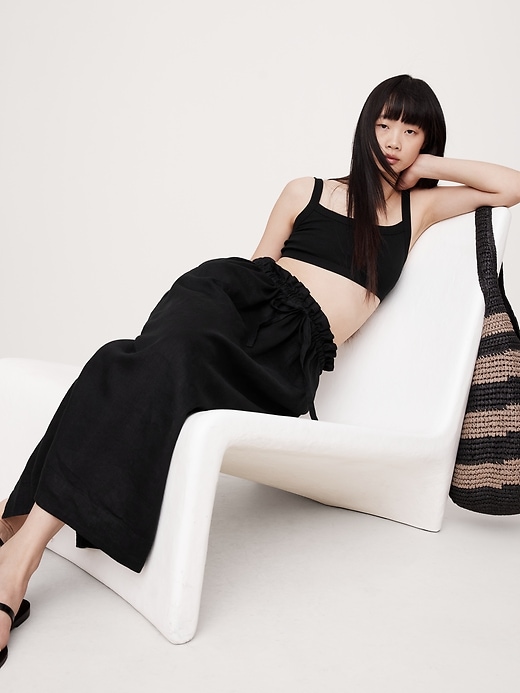 ★LEE★ string midi skirt beige LE2403SR03BE Beige Gonna Midi Skirt by Jil Sander on Sale