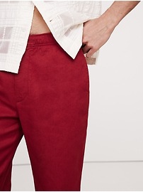 Italian Linen-Cotton Pull-On Pant