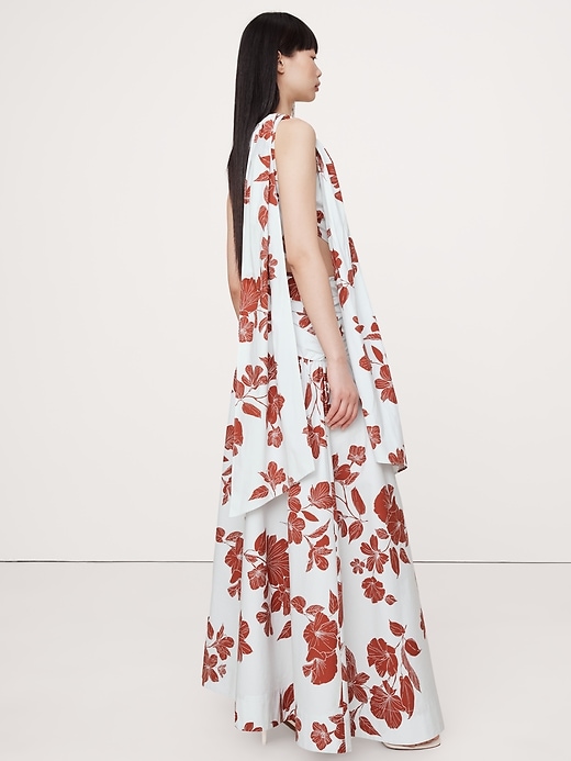 【BANANA REPUBLIC】一枚で映えるワンショルダードレス Stretch-Cotton Poplin One-Shoulder Drop-Waist Maxi Dress