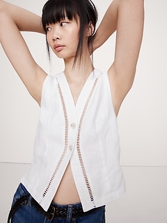 トップス 2WAY SATIN BATTEN LACE VEST 2WAY SATIN BATTEN LACE VEST(FREE BLACK): AMERI: WOMENS