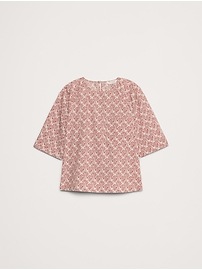 Cotton Poplin Trapeze Top