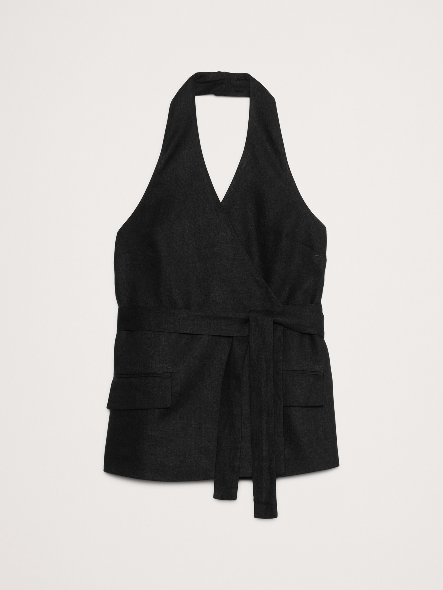 Linen Halter Wrap Tunic