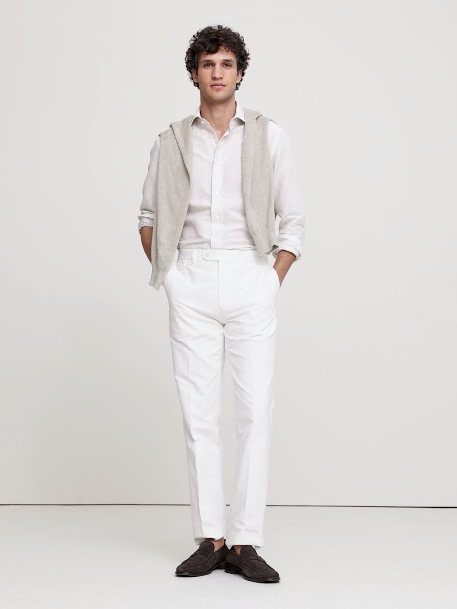 Image number 2 showing, Slim Italian Cotton-Linen Dress Pant