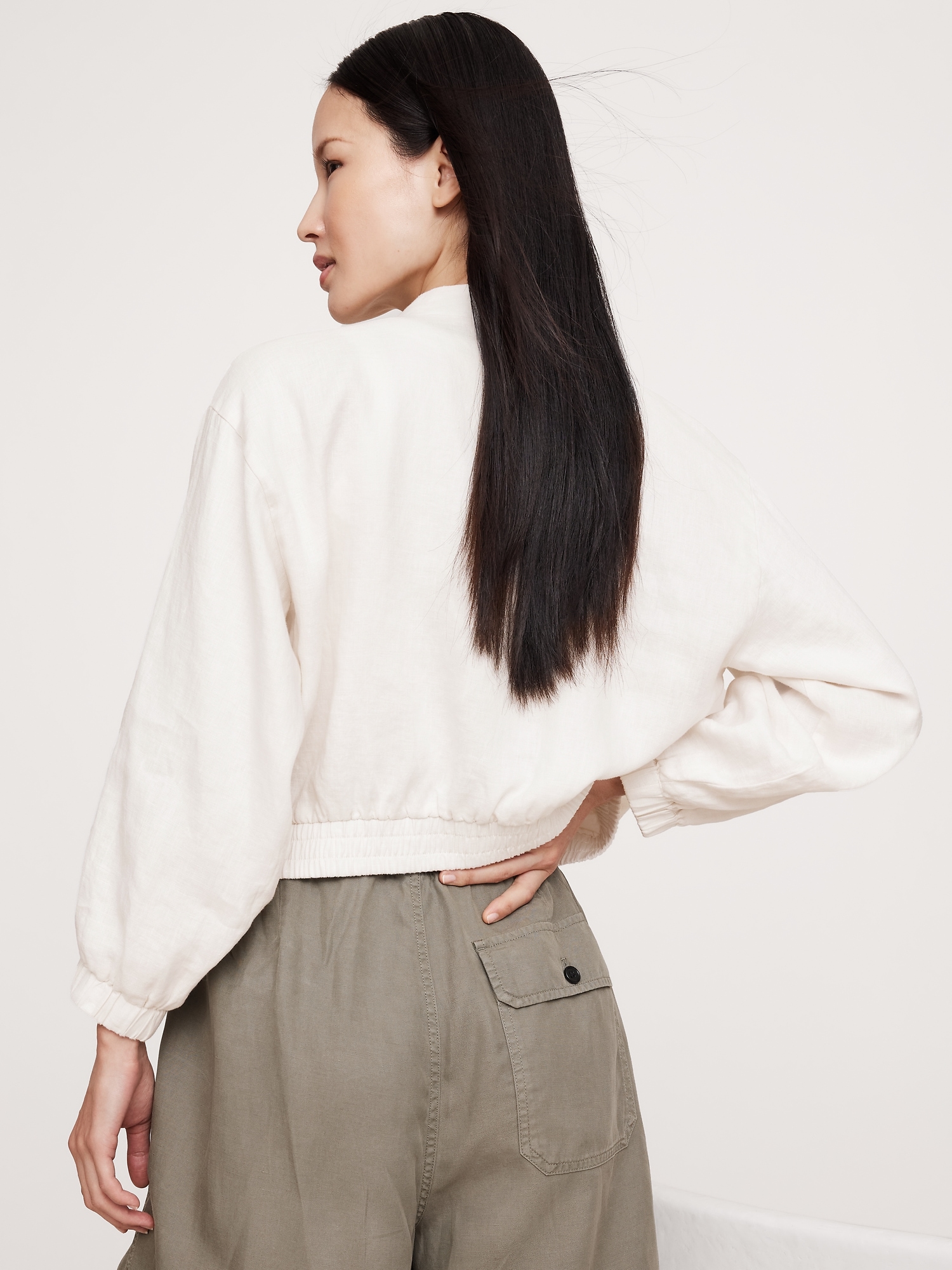 Linen Bomber Jacket