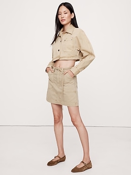 【NONCODE】Sie Cotton Crop Jacket Ultra-Cropped Cotton Jacket | Banana Republic