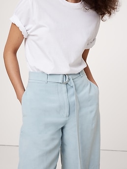 Tenille Grey Cotton Barrel Pants