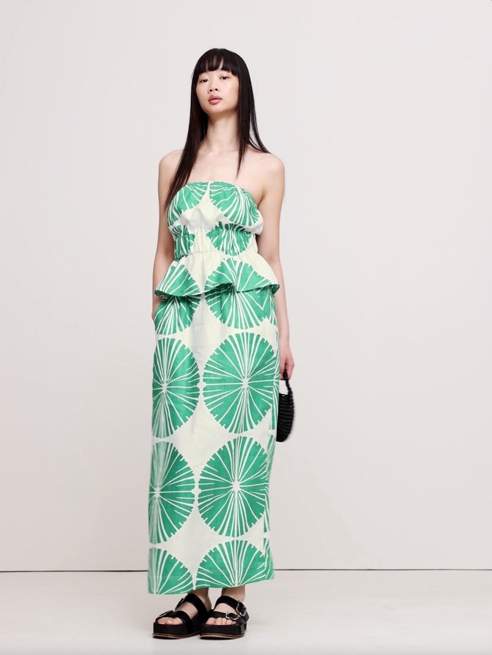 Image number 2 showing, Linen Pull-On Maxi Skirt