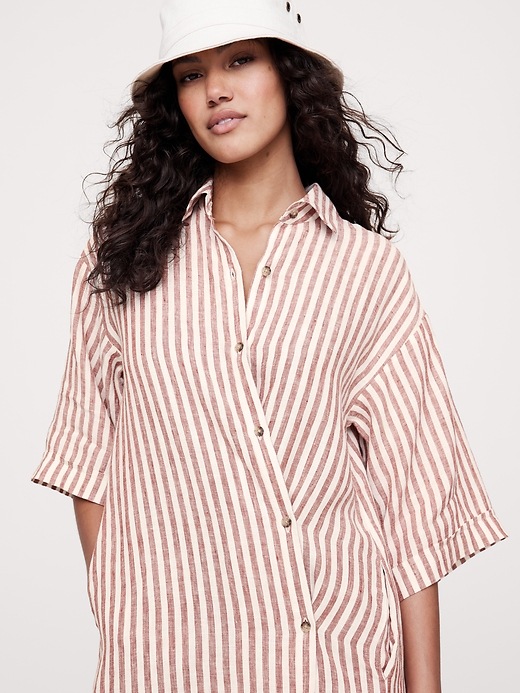chinese dress ladies ASYMMETRICAL SHIRT DRESS IN DRY SILK - Aluminium - Dry Silk - Women