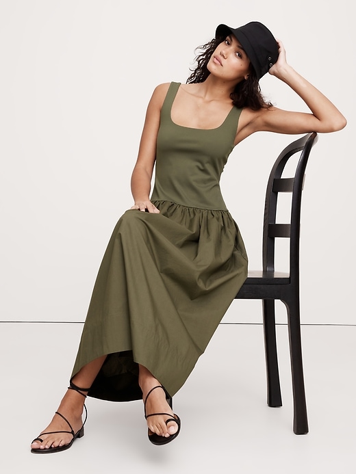 banana republic green midi dress Alice + Olivia Olive Green Draped Bodice Dress UK Size 8 main image 0