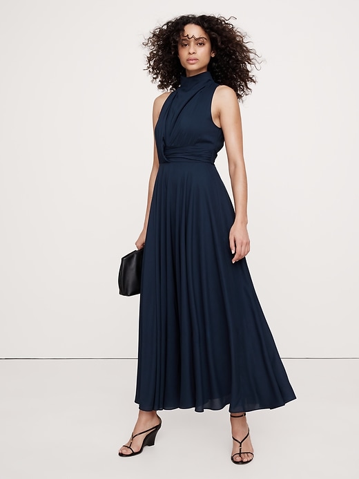 knee length dresses for ladies Navy Milos Mini Dress