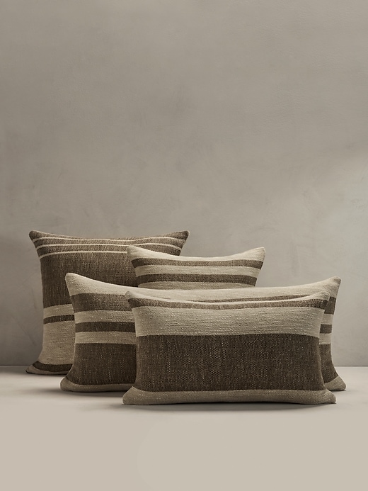 Hand-Woven Linen Stripe Pillow