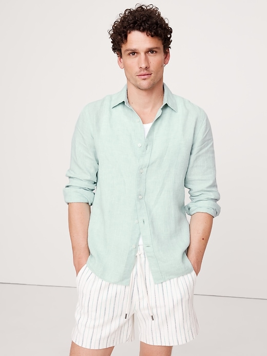 Slim-Fit Linen Shirt