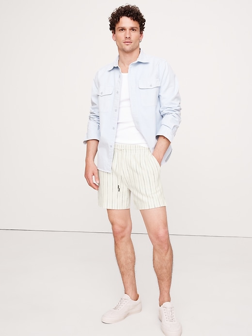 Jacquard Stripe Long-Sleeve Resort Shirt