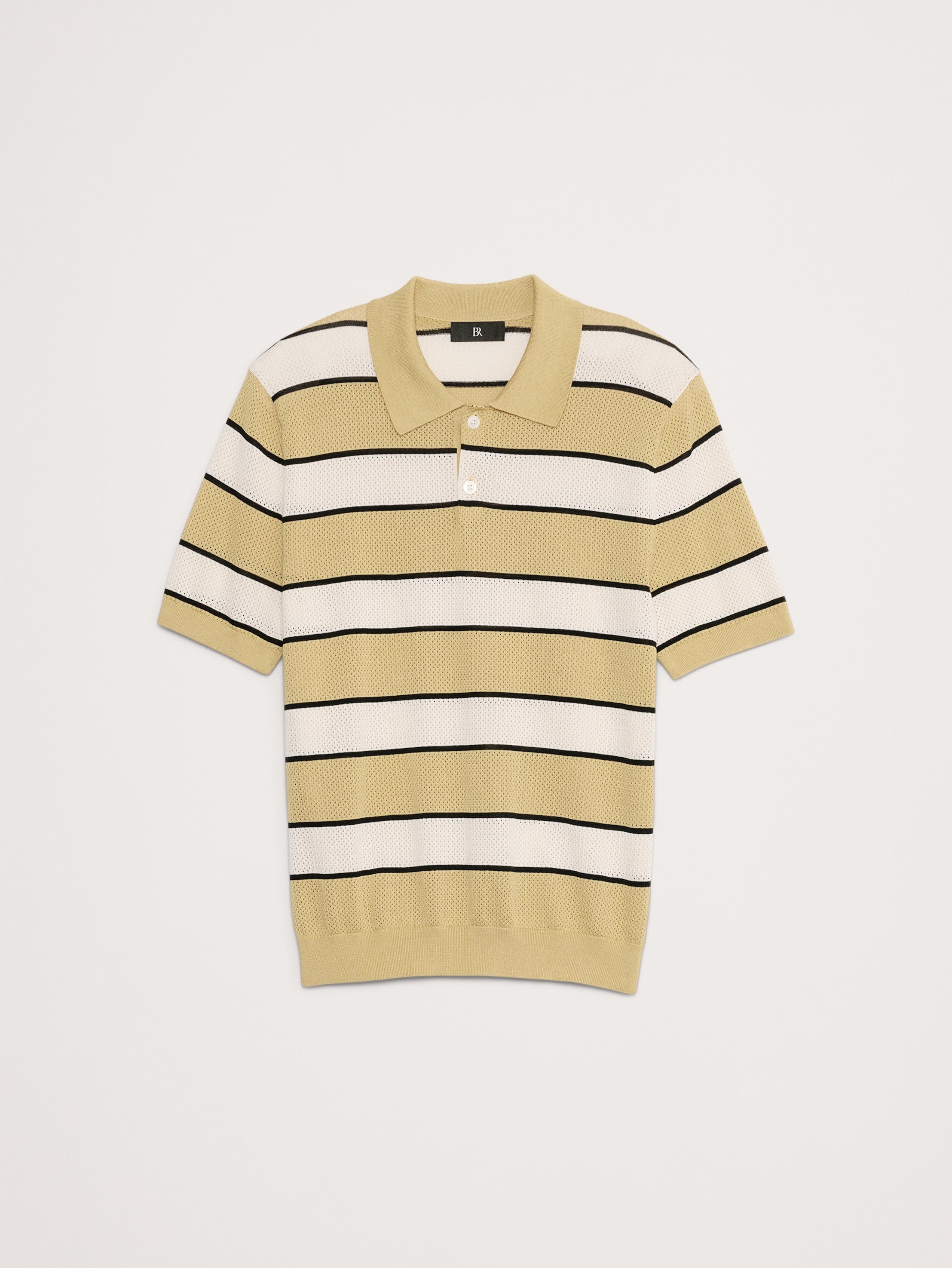 Superfine Cotton Mesh Sweater Polo | Banana Republic