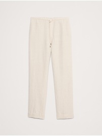 Relaxed Linen-Cotton Pull-On Beach Pant