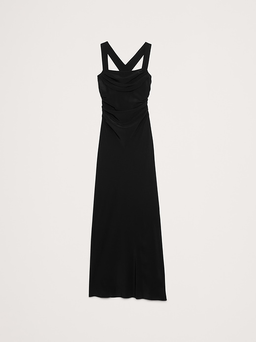 Matte Silk Cowl-Neck Backless Maxi Dress Matte Silk Cowl-Neck Backless Maxi Dress