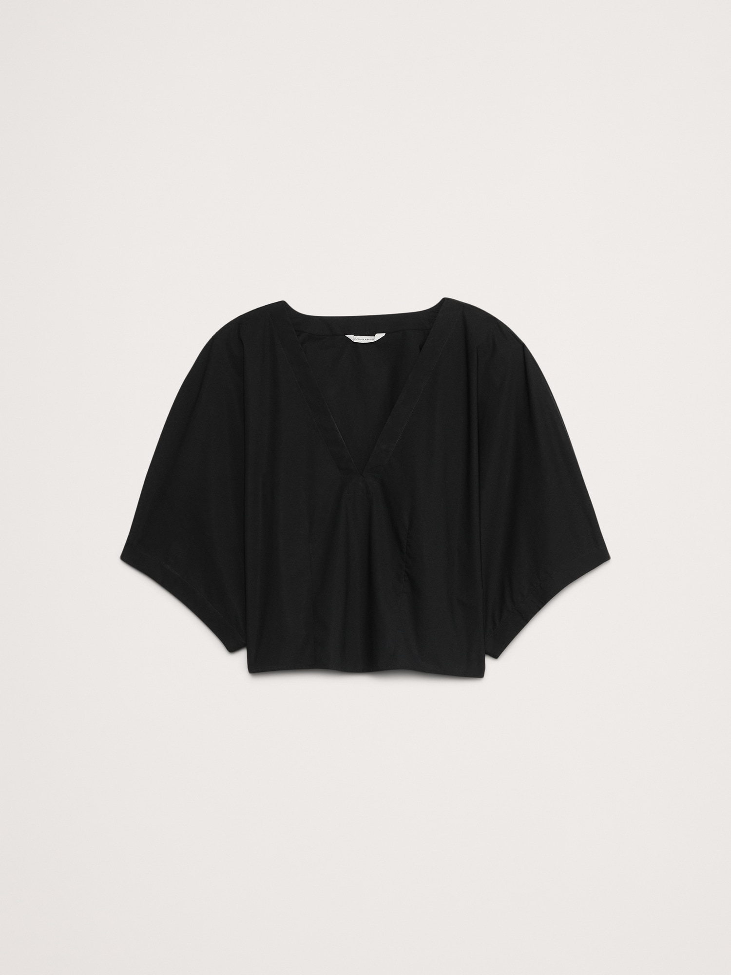 Oversized Cotton Poplin Cropped Top
