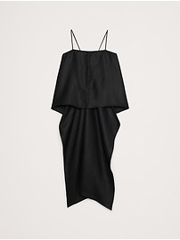Linen High-Low Open-Back Tank