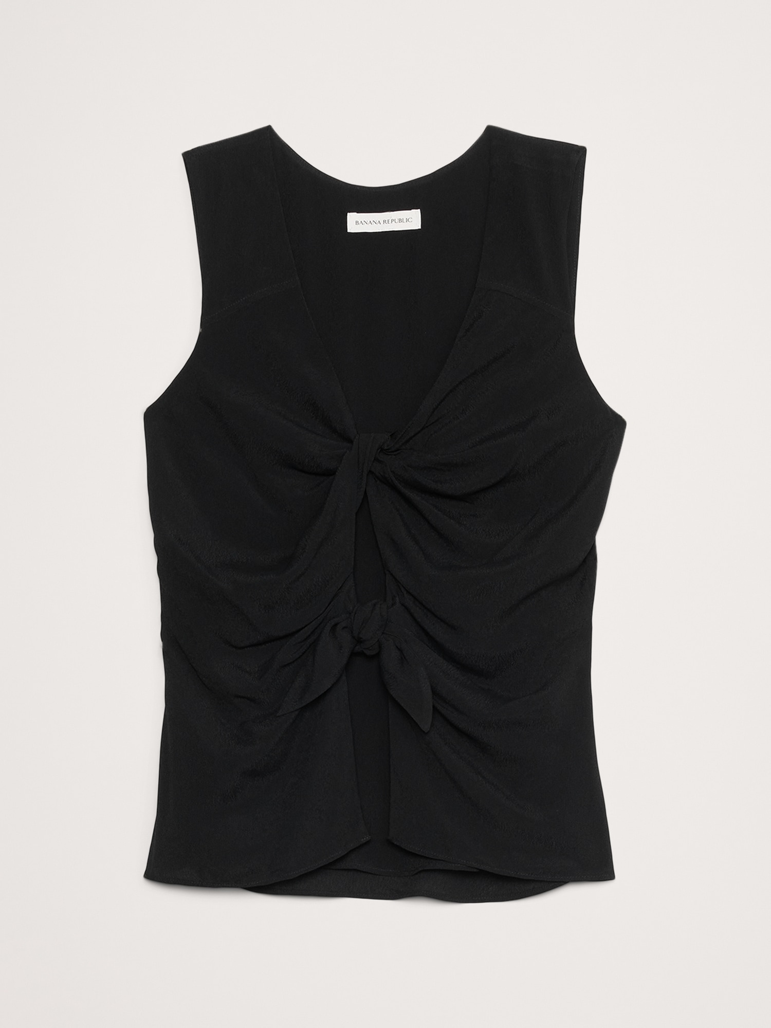 Georgette Tie-Front Top