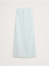 Stretch-Crepe Strapless Long Midi Dress