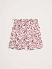 Cotton Poplin Paperbag-Waist Pull-On 3.5" Short
