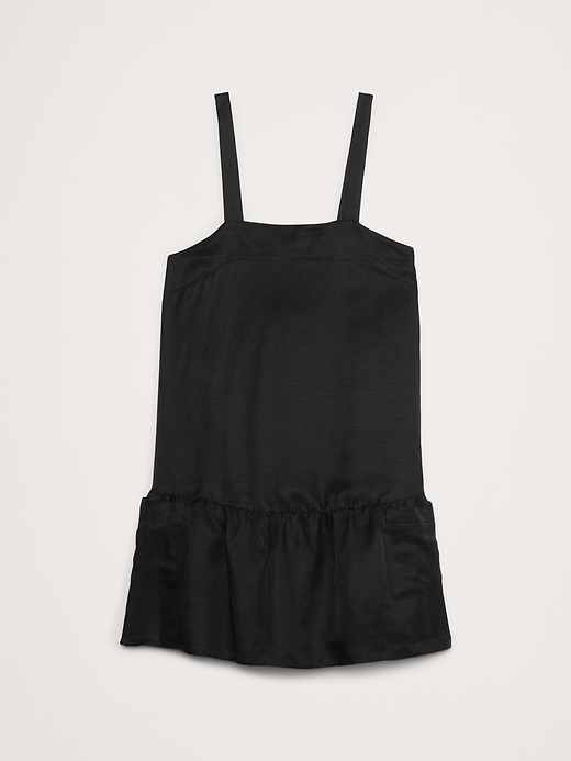 Viscose-Linen Flounce-Hem Mini Dress | Banana Republic