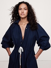 Cotton Poplin Midi Shirtdress