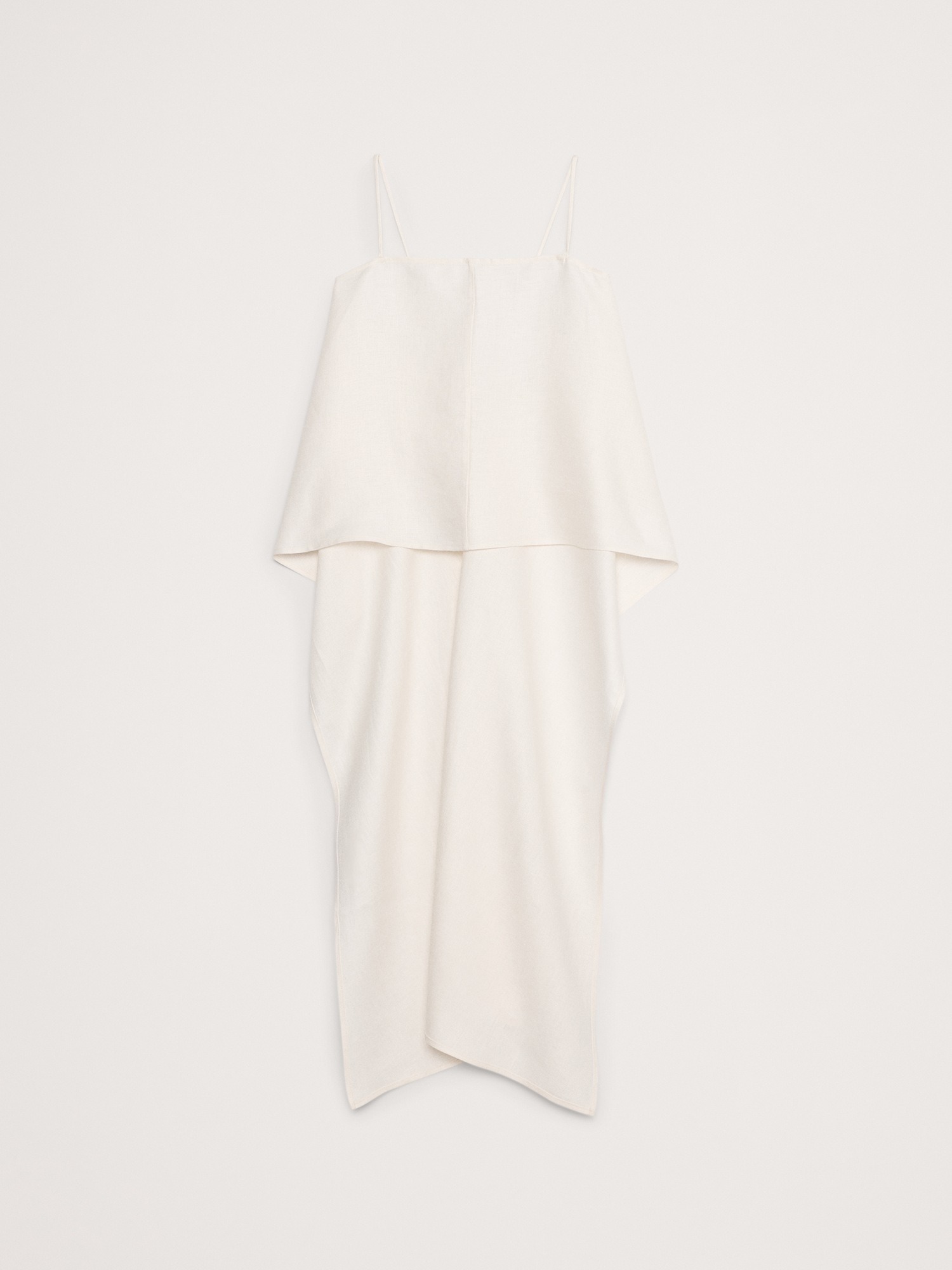 Linen High-Low Open-Back Tank
