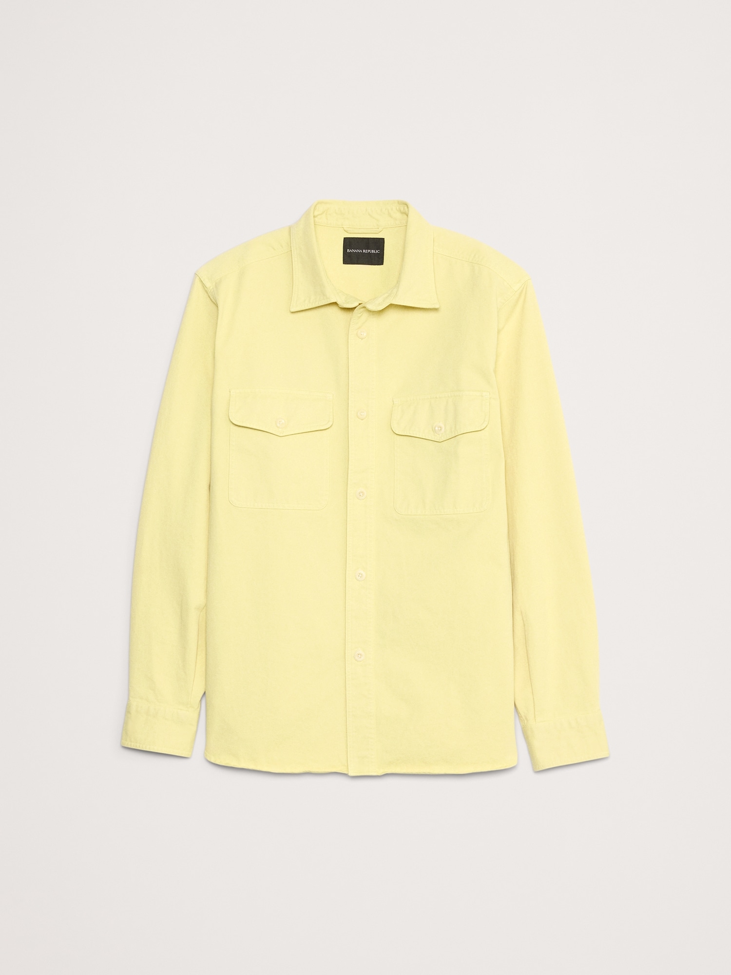 Standard-Fit Cotton Twill Shirt Jacket