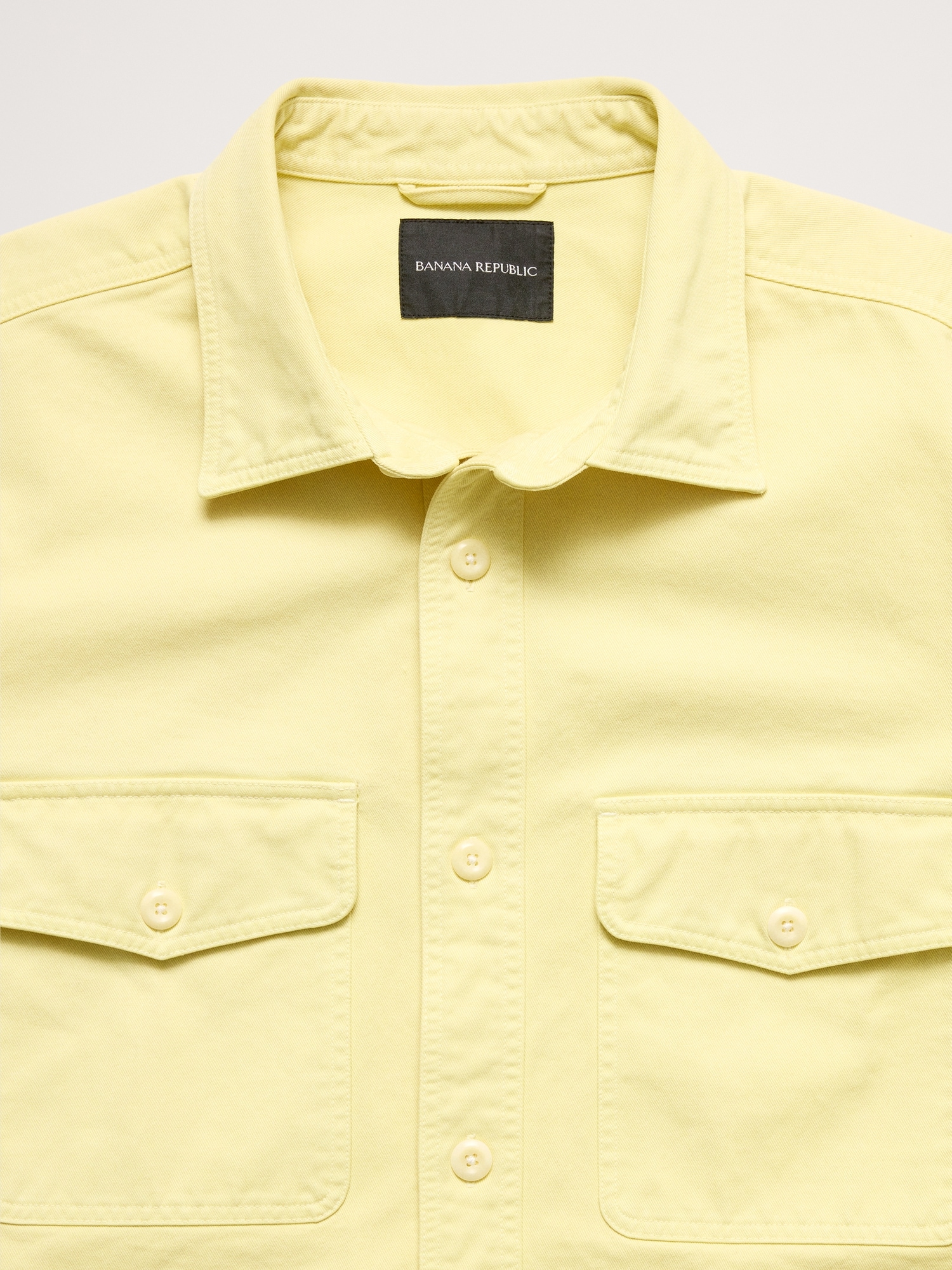 Standard-Fit Cotton Twill Shirt Jacket