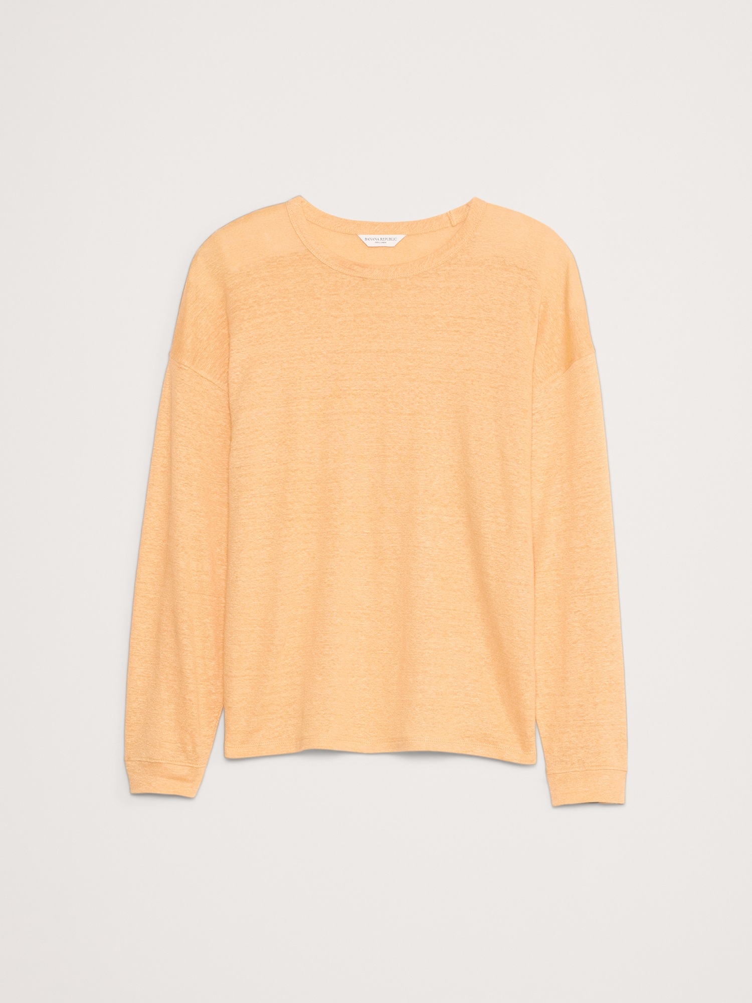 Linen Long-Sleeve Dolman T-Shirt