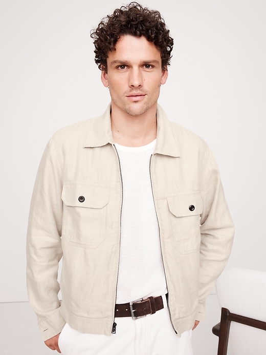 Linen-Cotton Mechanic's  Jacket